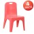Flash Furniture 4-YU-YCX4-011-RED-GG Red Plastic Stackable School Chair with Carry Handle and 11