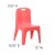 Flash Furniture 4-YU-YCX4-011-RED-GG Red Plastic Stackable School Chair with Carry Handle and 11