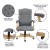 Flash Furniture 802-GR-GG Gray Fabric Classic Executive Swivel Office Chair with Driftwood Arms and Base addl-5