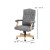 Flash Furniture 802-GR-GG Gray Fabric Classic Executive Swivel Office Chair with Driftwood Arms and Base addl-6