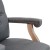 Flash Furniture 802-GR-GG Gray Fabric Classic Executive Swivel Office Chair with Driftwood Arms and Base addl-7