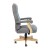 Flash Furniture 802-GR-GG Gray Fabric Classic Executive Swivel Office Chair with Driftwood Arms and Base addl-8