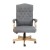 Flash Furniture 802-GR-GG Gray Fabric Classic Executive Swivel Office Chair with Driftwood Arms and Base addl-9