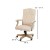 Flash Furniture 802-IV-GG Ivory Microfiber Classic Executive Swivel Office Chair with Driftwood Arms and Base addl-6