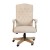 Flash Furniture 802-IV-GG Ivory Microfiber Classic Executive Swivel Office Chair with Driftwood Arms and Base addl-9