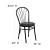 Flash Furniture XU-698B-BLKV-GG HERCULES Series Fan Back Metal Chair Black Vinyl Seat addl-1