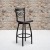 Flash Furniture XU-6F8B-XSWVL-MAHW-GG HERCULES Series Black "X" Back Swivel Metal Bar Stool, Mahogany Wood Seat addl-1