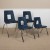 Flash Furniture ADV-SSC-12NAVY Mickey Advantage Navy Student Stack School Chair 12" addl-1