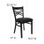 Flash Furniture XU-6FOBXBK-BLKV-GG HERCULES Series Black "X" Back Metal Chair with Black Vinyl Seat addl-1