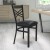 Flash Furniture XU-6FOBXBK-BLKV-GG HERCULES Series Black "X" Back Metal Chair with Black Vinyl Seat addl-2