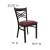 Flash Furniture XU-6FOBXBK-BURV-GG HERCULES Series Black "X" Back Metal Chair with Burgundy Vinyl Seat addl-1