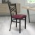 Flash Furniture XU-6FOBXBK-BURV-GG HERCULES Series Black "X" Back Metal Chair with Burgundy Vinyl Seat addl-2