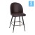 Flash Furniture AY-1026H-26-BR-GG Brown LeatherSoft High Back Modern Armless 26" Counter Stool with Contoured Backrest,,, Set of 2 addl-2