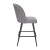 Flash Furniture AY-1026H-26-GYFAB-GG Gray Faux Linen High Back Modern Armless 26" Counter Stool with Contoured Backrest, Set of 2 addl-10