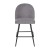 Flash Furniture AY-1026H-26-GYFAB-GG Gray Faux Linen High Back Modern Armless 26" Counter Stool with Contoured Backrest, Set of 2 addl-11