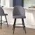 Flash Furniture AY-1026H-26-GYFAB-GG Gray Faux Linen High Back Modern Armless 26" Counter Stool with Contoured Backrest, Set of 2 addl-1