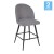 Flash Furniture AY-1026H-26-GYFAB-GG Gray Faux Linen High Back Modern Armless 26" Counter Stool with Contoured Backrest, Set of 2 addl-2