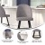 Flash Furniture AY-1026H-26-GYFAB-GG Gray Faux Linen High Back Modern Armless 26" Counter Stool with Contoured Backrest, Set of 2 addl-4