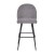 Flash Furniture AY-1026H-30-GYFAB-GG Gray Faux Linen High Back Modern Armless 30" Bar Stool with Contoured Backrest, Set of 2 addl-11