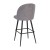 Flash Furniture AY-1026H-30-GYFAB-GG Gray Faux Linen High Back Modern Armless 30" Bar Stool with Contoured Backrest, Set of 2 addl-8