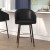 Flash Furniture AY-1928-26-BK-GG Mid-Back Modern 26" Counter Height Stool with Beechwood Legs and Curved Back, Black LeatherSoft/Bronze Accents addl-1