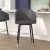 Flash Furniture AY-1928-26-GY-GG Mid-Back Modern 26" Counter Height Stool with Beechwood Legs and Curved Back, Gray LeatherSoft/Silver Accents addl-1