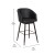 Flash Furniture AY-1928-30-BK-GG Mid-Back Modern 30" Bar Stool with Beechwood Legs and Curved Back, Black LeatherSoft/Muted Bronze Accents addl-4