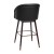 Flash Furniture AY-1928-30-BK-GG Mid-Back Modern 30" Bar Stool with Beechwood Legs and Curved Back, Black LeatherSoft/Muted Bronze Accents addl-7