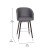 Flash Furniture AY-1928-30-GY-GG Mid-Back Modern 30" Bar Stool with Beechwood Legs and Curved Back, Gray LeatherSoft/Silver Accents addl-4