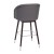 Flash Furniture AY-1928-30-GY-GG Mid-Back Modern 30" Bar Stool with Beechwood Legs and Curved Back, Gray LeatherSoft/Silver Accents addl-7