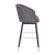 Flash Furniture AY-1928-30-GY-GG Mid-Back Modern 30" Bar Stool with Beechwood Legs and Curved Back, Gray LeatherSoft/Silver Accents addl-9
