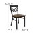 Flash Furniture XU-6FOBXBK-MAHW-GG HERCULES Series Black "X" Back Metal Chair with Mahogany Wood Seat addl-1