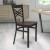 Flash Furniture XU-6FOBXBK-MAHW-GG HERCULES Series Black "X" Back Metal Chair with Mahogany Wood Seat addl-2