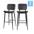 Flash Furniture AY-S01-BK-GG Commercial Grade Mid-Back Black LeatherSoft Bar Stool with Black Iron Frame, Set of 2 addl-2