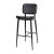 Flash Furniture AY-S01-BK-GG Commercial Grade Mid-Back Black LeatherSoft Bar Stool with Black Iron Frame, Set of 2 addl-8