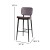 Flash Furniture AY-S01-BR-GG Commercial Grade Mid-Back Brown LeatherSoft Bar Stool with Black Iron Frame, Set of 2 addl-4