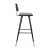 Flash Furniture AY-S02-BK-GG Commercial Grade Low Back Black LeatherSoft Bar Stool with Black Iron Frame, Gold Tipped Legs, Set of 2 addl-10