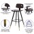 Flash Furniture AY-S02-BR-GG Commercial Grade Low Back Brown LeatherSoft Bar Stool with Black Iron Frame, Gold Tipped Legs, Set of 2 addl-4