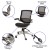 Flash Furniture BL-8801X-BK-GR-GG Mid-Back Transparent Black Mesh Executive Swivel Office Chair with Graphite Silver Frame and Flip-Up Arms addl-5
