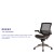 Flash Furniture BL-8801X-GG Mid-Back Transparent Black Mesh Executive Swivel Office Chair with Melrose Gold Frame and Flip-Up Arms addl-4