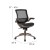 Flash Furniture BL-8801X-GG Mid-Back Transparent Black Mesh Executive Swivel Office Chair with Melrose Gold Frame and Flip-Up Arms addl-6