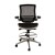 Flash Furniture BL-LB-8801X-D-BK-GR-GG Mid-Back Transparent Black Mesh Drafting Chair with Graphite Silver Frame and Flip-Up Arms addl-8