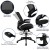 Flash Furniture BL-LB-8801X-D-BLK-GG Mid-Back Transparent Black Mesh Drafting Chair with Black Frame and Flip-Up Arms addl-4