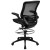 Flash Furniture BL-LB-8801X-D-BLK-GG Mid-Back Transparent Black Mesh Drafting Chair with Black Frame and Flip-Up Arms addl-6