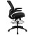 Flash Furniture BL-LB-8801X-D-BLK-GG Mid-Back Transparent Black Mesh Drafting Chair with Black Frame and Flip-Up Arms addl-8