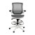 Flash Furniture BL-LB-8801X-D-GR-WH-GG Mid-Back Transparent Gray Mesh Drafting Chair with White Frame and Flip-Up Arms addl-9
