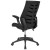 Flash Furniture BL-LB-8809-LEA-GG High Back Black LeatherSoft Executive Swivel Office Chair with Molded Foam Seat and Adjustable Arms addl-4