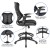 Flash Furniture BL-LB-8816D-GG High Back Designer Black Mesh Drafting Chair with LeatherSoft Sides and Adjustable Arms addl-3