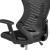 Flash Furniture BL-LB-8816D-GG High Back Designer Black Mesh Drafting Chair with LeatherSoft Sides and Adjustable Arms addl-9