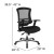 Flash Furniture BL-LB-8817-GG High Back Black Mesh Multifunction Executive Swivel Ergonomic Office Chair with Molded Foam Seat and Adjustable Arms addl-6